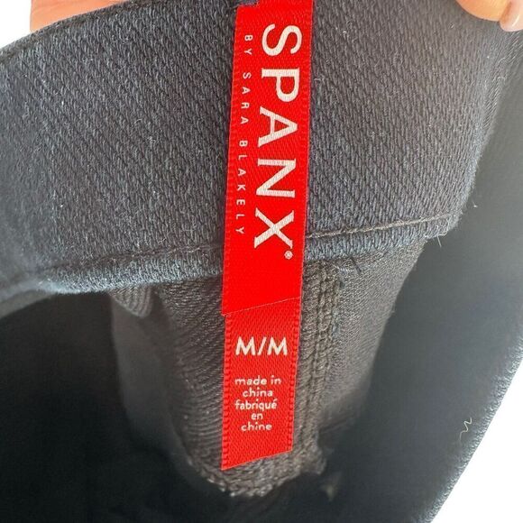 SPANX Jean Ish Leggings Size M Blue Classic Ankle Stretch Slimming Pull On Dark - Picture 7 of 8